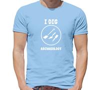 I Dig Archeologia - T-Shirt Da Uomo - Attrezzatura Archeologo Storia Ossa