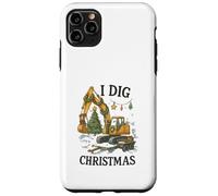 I Dig Christmas Excavator Tree Lights Construction Holiday Custodia per iPhone 11 Pro Max