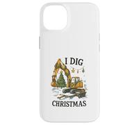 I Dig Christmas Excavator Tree Lights Construction Holiday Custodia per iPhone 14 Plus