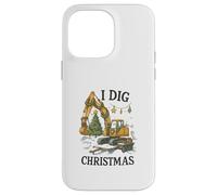 I Dig Christmas Excavator Tree Lights Construction Holiday Custodia per iPhone 14 Pro Max