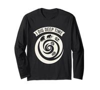 I Dig Deep Time Paleontology Fossil Hunter Maglia a Manica