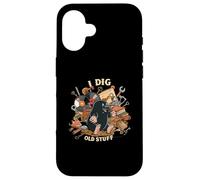 I Dig Old Stuff Funny Mole Vintage Collector Design Custodia per iPhone 16