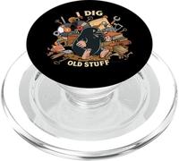 I Dig Old Stuff Funny Mole Vintage Collector Design PopSockets PopGrip per MagSafe