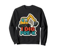 I Dig Pre-K Escavatore Heavy Construction Equipment Ragazzi Felpa