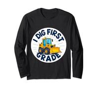 I Dig Primo Grado Buldozer Dozer Crawler Ritorno A Scuola Ragazzi Maglia a Manica