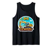 I Dig Scuola Escavatore Heavy Construction Equipment Ragazzi Canotta