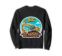 I Dig Scuola Escavatore Heavy Construction Equipment Ragazzi Felpa