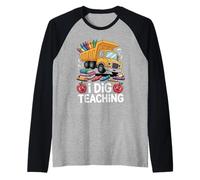 I Dig Teaching Ispirazione per l'istruzione degli Studenti - Maglia con Maniche Raglan