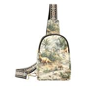I dinosauri alla moda Natura di cuoio fanny pack in pelle piccoli pacchetti di fanny per il viaggio, dinosauri natura
