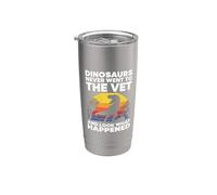 I dinosauri non sono mai andati dal veterinario Guarda cosa è successo Bicchiere termico in acciaio inox doppia parete