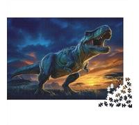 I dinosauri ruggono Puzzle 1000 Pezzi In cartone Extra Spesso, Un Puzzles Per Impossibile Difficile Arduo Stimolante, Ideale Per Office Break Puzzle, Regali Per Le Donne, Regali Per Gli U