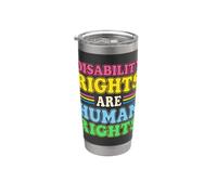 I diritti dei disabili sono supporto per i diritti umani Retro Advocate Bicchiere termico in acciaio inox doppia parete