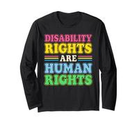 I Diritti dei disabili Sono Supporto per i Diritti Umani Retro Advocate Maglia a Manica
