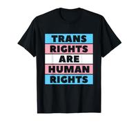 I Diritti dei Trans Sono i Diritti Umani proteggono l'orgoglio della Bandiera Trans Maglietta con Stampa Grafica Economica