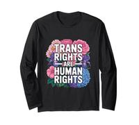 I diritti dei trans sono orgoglio floreale per i diritti umani Maglia a Manica