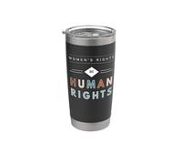I diritti delle donne sono i diritti umani Femminismo Marzo Retro Graphics Bicchiere termico in acciaio inox doppia parete