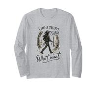 I Do A Thing Called What I Want Cowgirl Western Graphic Maglia a Manica