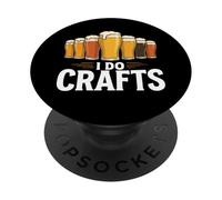 I Do Crafts - Funny Craft Lover Retro Style Design PopSockets PopGrip Adesivo
