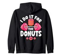 I Do It for The Donuts Funny Gym Humor Felpa con Cappuccio