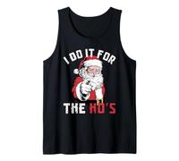 I Do It for The Ho Xmas Santa Face Uomini Donne Canotta