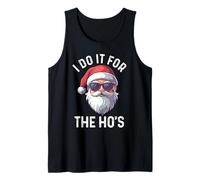 I Do It for The Ho's Funny Christmas Claus Face Occhiali da Sole Canotta