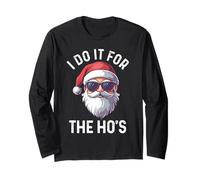 I Do It for The Ho's Funny Christmas Claus Face Occhiali da Sole Maglia a Manica