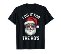 I Do It for The Ho's Funny Christmas Claus Face Occhiali da Sole Maglietta