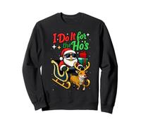 I Do It for The Ho's Ugly Christmas Sweater Cool Santa Felpa