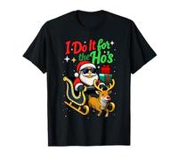I Do It for The Ho's Ugly Christmas Sweater Cool Santa Maglietta
