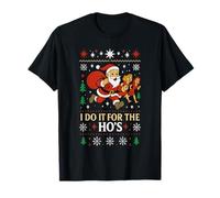 I Do It for The Ho's Ugly Christmas Sweater Vintage Style Maglietta
