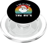 I do it for the ho's Vintage Christmas Santa Shirt uomo donna PopSockets PopGrip per MagSafe