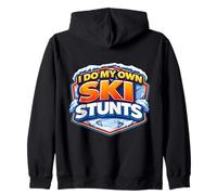 I Do My Own Ski Stunts - Sciatore principiante per Nuovi Amanti dello Sci Felpa con Cappuccio