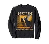 I Do Not Think - Design con Gatto Giapponese, Stile retrò Felpa