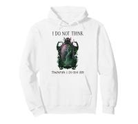 I Do Not Think Therefore I Do Not Am Sarcastic Witch Pink Felpa con Cappuccio