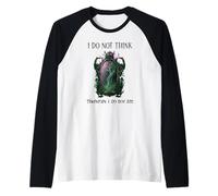 I Do Not Think Therefore I Do Not Am Sarcastic Witch Pink Maglia con Maniche Raglan