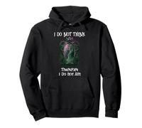 I Do Not Think Therefore I Do Not Am Sign Funny Overthinking Felpa con Cappuccio