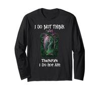 I Do Not Think Therefore I Do Not Am Sign Funny Overthinking Maglia a Manica