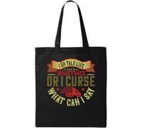 I do Talk Like a Truck Driver Sometimes Borsa tote in cotone biologico naturale con slogan divertente, nero, taglia unica, Nero, One size