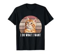 I Do What | Funny Orange Tabby Cat Lover Maglietta