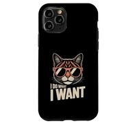 I do What I Want cat Retro Divertente gatto Amante Custodia per iPhone 11 Pro