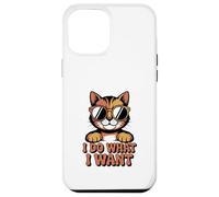 I do What I Want cat Retro Divertente gatto Amante Custodia per iPhone 12 Pro Max