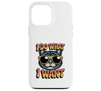 I do What I Want cat Retro Divertente gatto Amante Custodia per iPhone 13 Pro Max