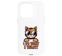 I do What I Want cat Retro Divertente gatto Amante Custodia per iPhone 15 Pro