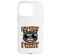 I do What I Want cat Retro Divertente gatto Amante Custodia per iPhone 15 Pro Max