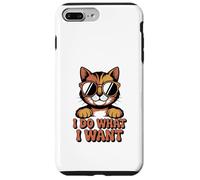 I do What I Want cat Retro Divertente gatto Amante Custodia per iPhone 7 Plus/8 Plus