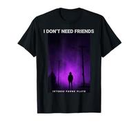 I Don’T Need Friends Urban Anime Moodwear Memephis Phonk Maglietta