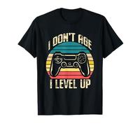 I Don't Age Get Older Vecchio I Level Up Vintage Gamer Compleanno Maglietta