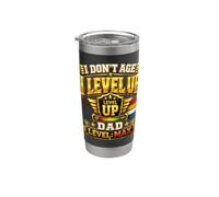 I Dont Age I Level Up Dad Level Max Divertente Papà Compleanno Gamer Bicchiere termico in acciaio inox doppia parete