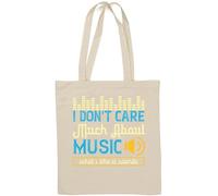 I don't care much about music. What I like is sounds slogan Natural Cotton Tote Bag Bianco