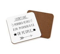 I Don'T Come Mattina Persone Sottobicchiere - Divertente Lazy